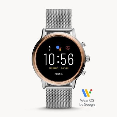 Fossil Women's Gen 5 Smartwatch Julianna HR Stainless Steel Mesh FTW6061