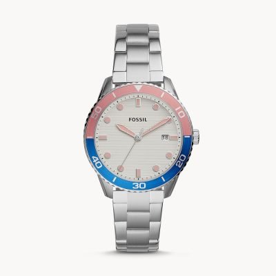 Fossil Women's Dayle Three-Hand Date Stainless Steel Watch BQ3598