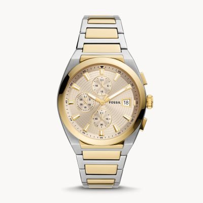 Fossil Men's Everett Chronograph Two-Tone Stainless Steel Watch FS5796