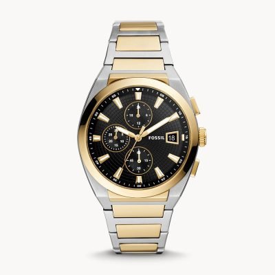 Fossil Men's Everett Chronograph Two-Tone Stainless Steel Watch FS5879