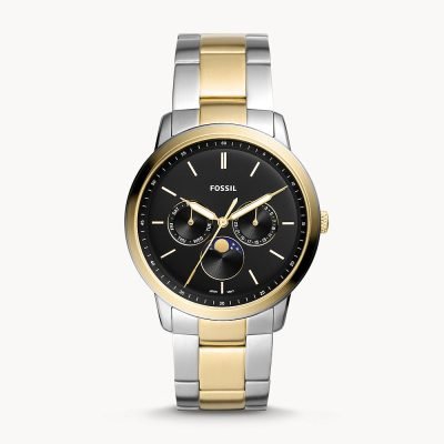 Fossil Men's Neutra Moonphase Multifunction Two-Tone Stainless Steel Watch FS5906