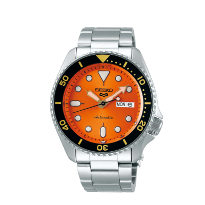 Seiko 5 Sports Men's Automatic Orange Dial Watch-SRPD59K1
