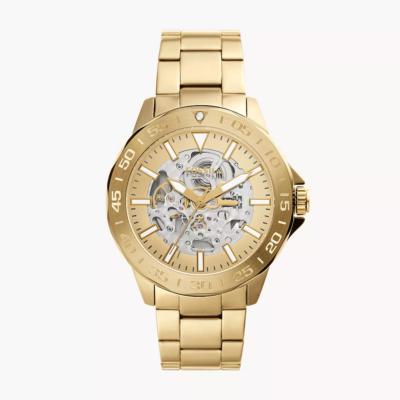 Fossil Men's Bannon Automatic Gold-Tone Stainless Steel Watch BQ2680