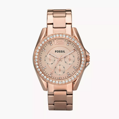 Fossil Women's Riley Multifunction Rose Gold-Tone Stainless Steel Watch ES2811
