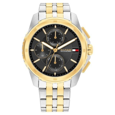 Tommy Hilfiger Men's Quartz Multifunction Grey Dial Two Toned Stainless Steel Strap Watch TW001787-030