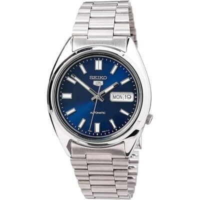 Seiko 5 Men's Automatic SEIKO Blue Dial Stainless Steel Watch SNXS77