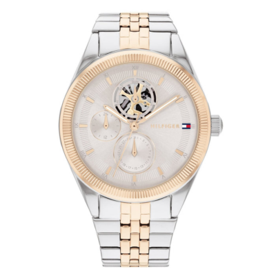 Tommy Hilfiger Women's GREY DIAL TWO TONE STAINLESS STEEL BRACELET WATCH TW001783-030