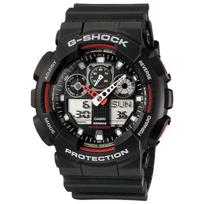 CASIO Men's G-Shock Black Resin Strap Watch GA100-1A4