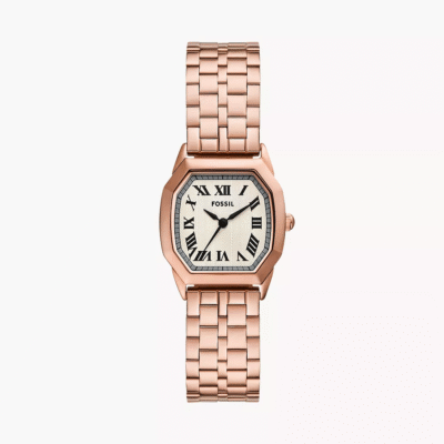 Fossil Women's Harlow Three-Hand Rose Gold-Tone Stainless Steel Watch ES5386