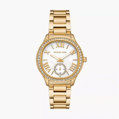 Michael Kors Women's Sage Three-Hand Gold-Tone Stainless Steel MK4805