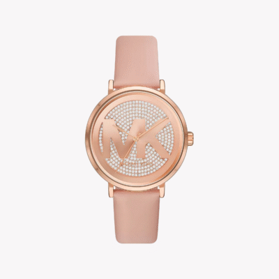 Michael Kors Women's Rose Gold Watch Pink Leather MK2957