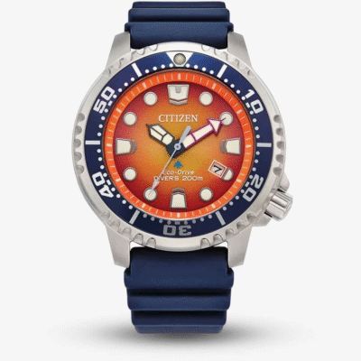 Citizen Men's  Promaster Dive Eco-Drive Watch, 3-Hand Date, ISO Certified, Luminous Hands and Markers, Rotating Bezel BN0169-03X