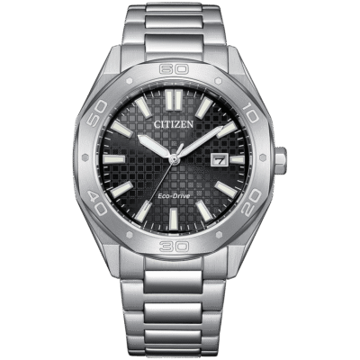 Citizen Men's Eco-Drive 3 Hands Black Dial Watch - BM763080E