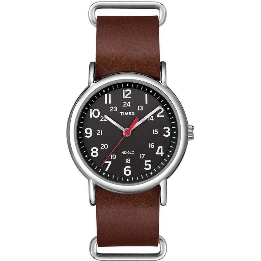 Timex Men's Weekender Leather Strap Watch TW2R63100